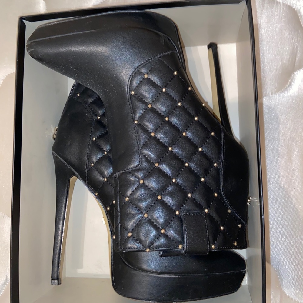 BEBE Black & Gold detail booties